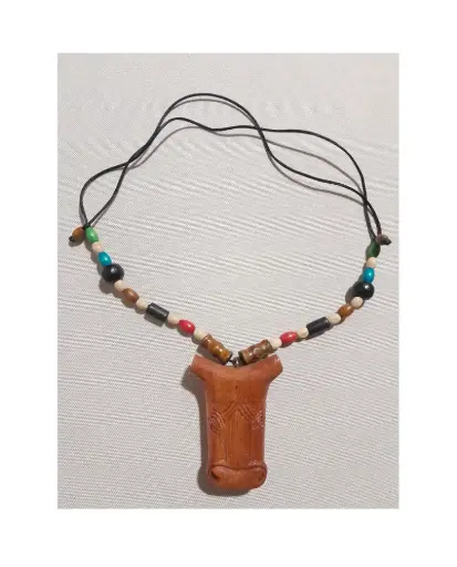 Original Boruca Native Boruca Bulldevil Mask Necklace - CR