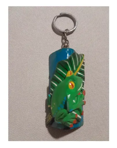 Original Boruca Native Green Frog Keyholder - CR